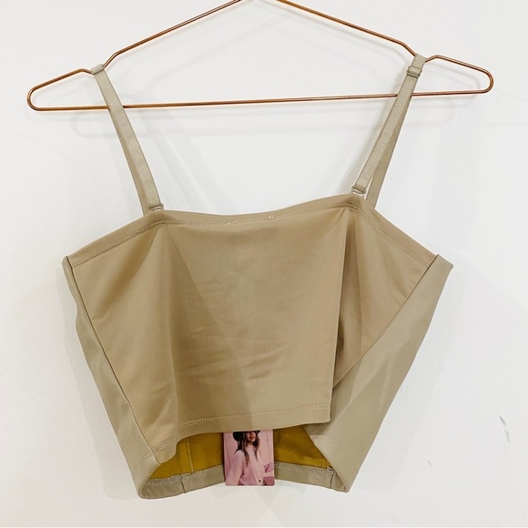 NEW Sincerely Jules cream light tan faux leather bustier - Picture 3 of 6